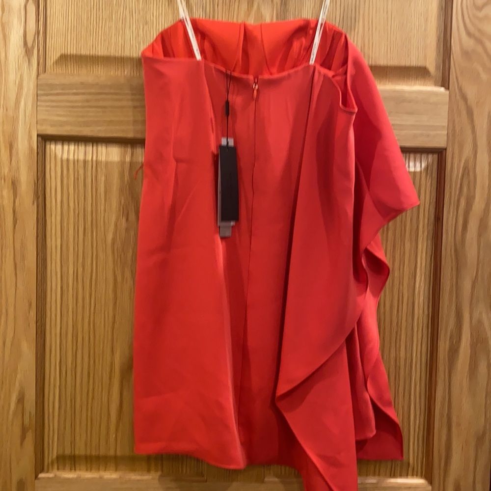 Halston Heritage One Sleeve Mini  Poppy - Picture 7 of 9